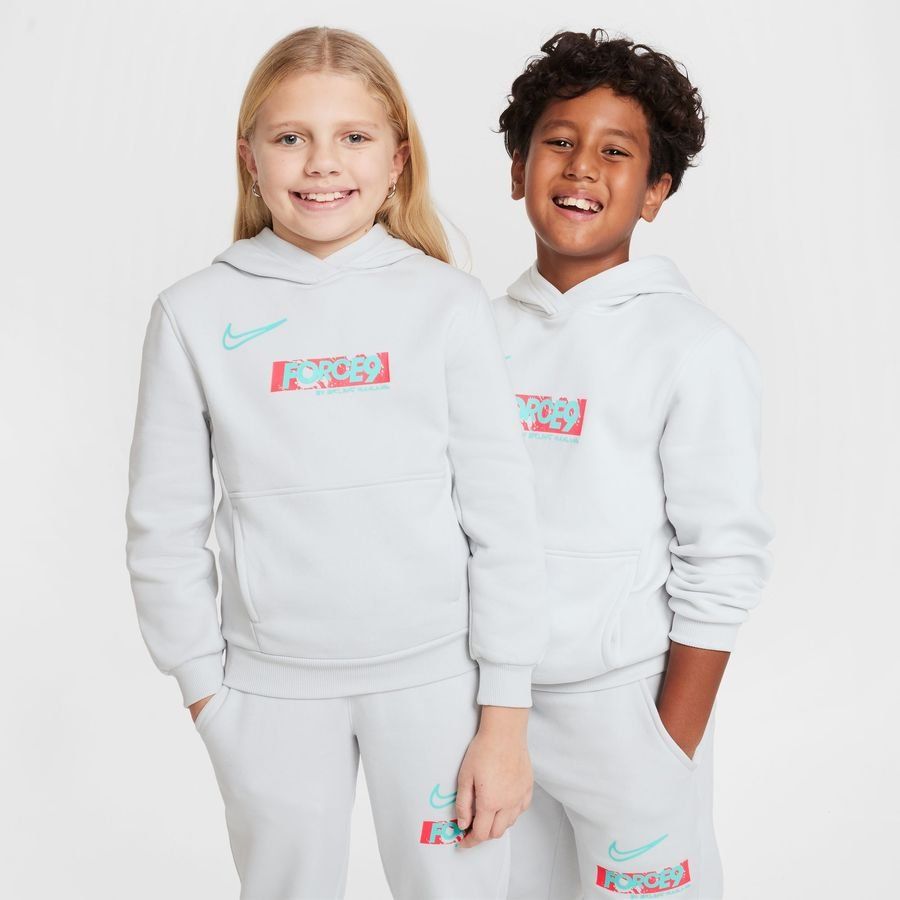 Nike Sweat à Capuche Club Fleece Erling Haaland Personal Edition - Blanc/Turquoise Enfant
