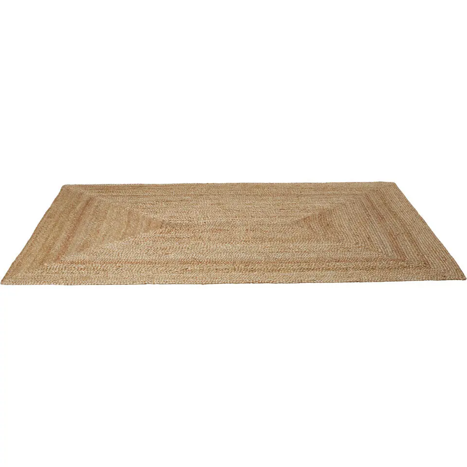 tectake® Handgeweven vloerkleed Glim van jute, boho-stijl 160 x 230 cm