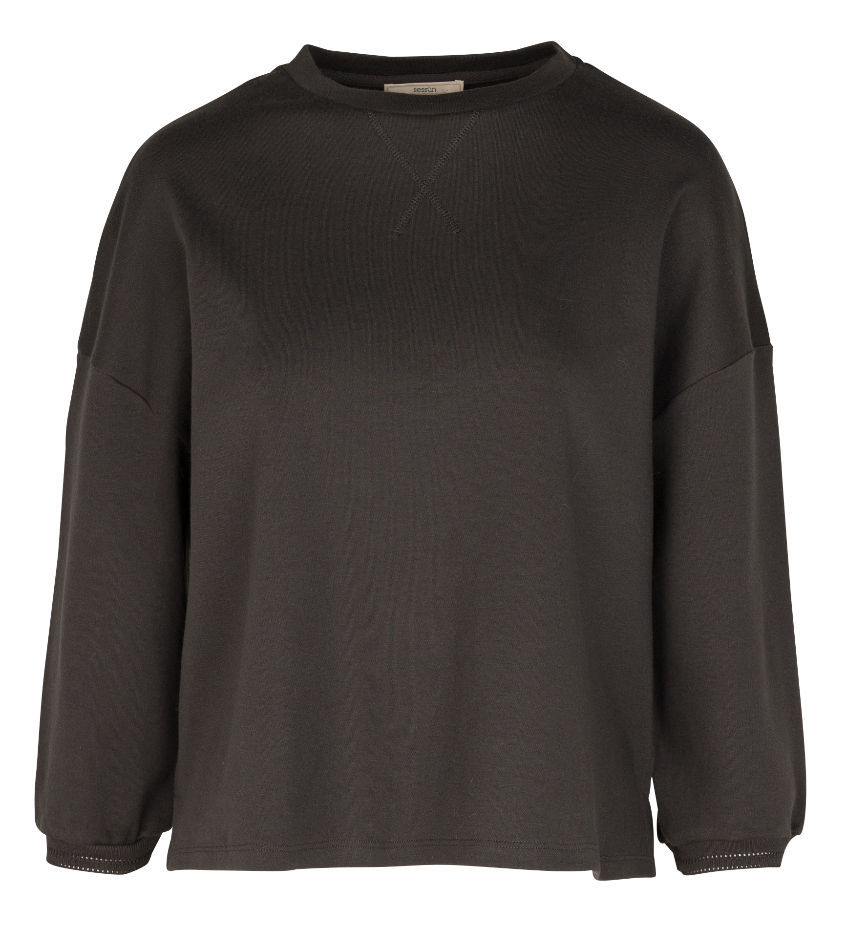 MARIS - Sweat col rond ample en coton | Vert