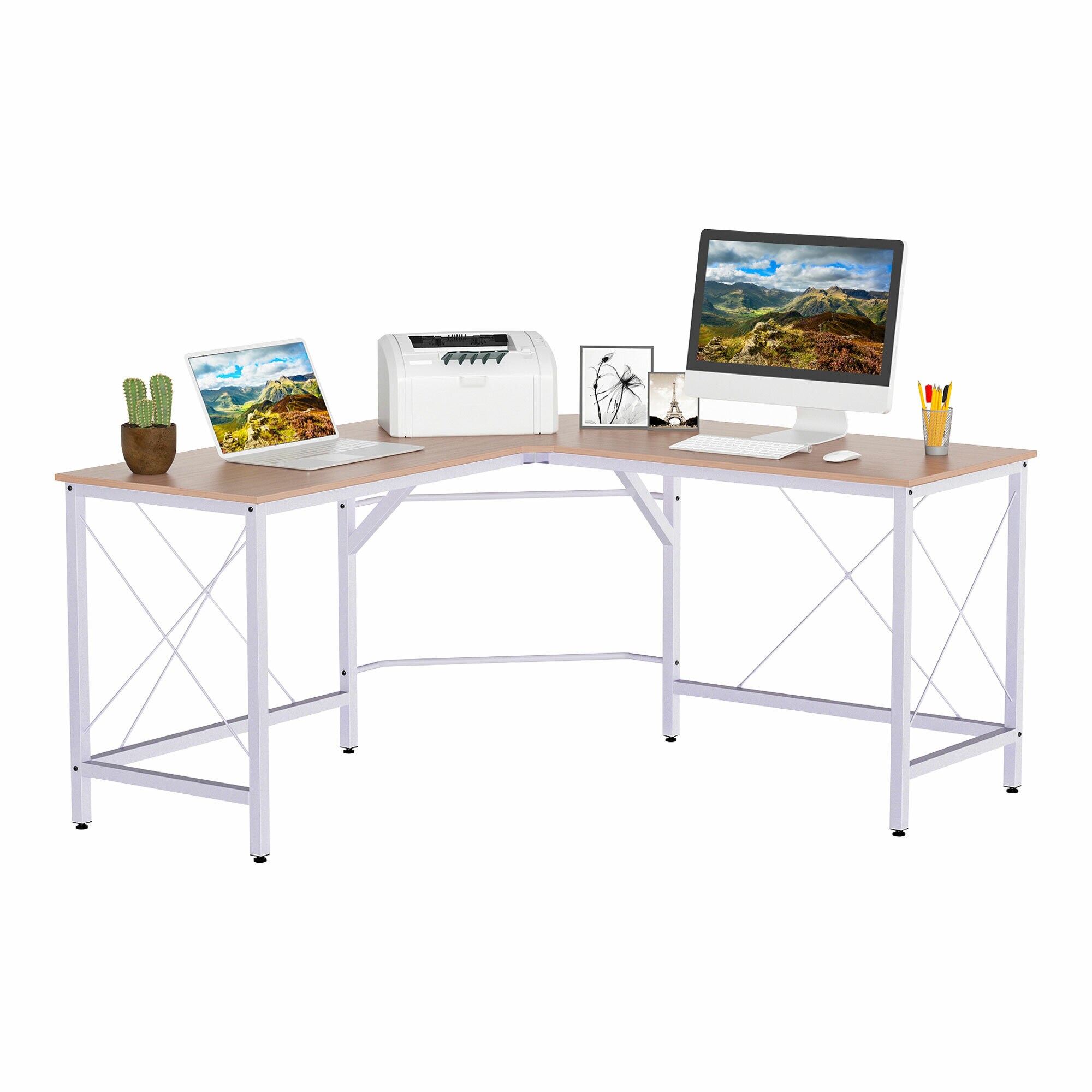 HOMCOM Winkelschreibtisch 150 x 150 x 76 cm (LxBxH)