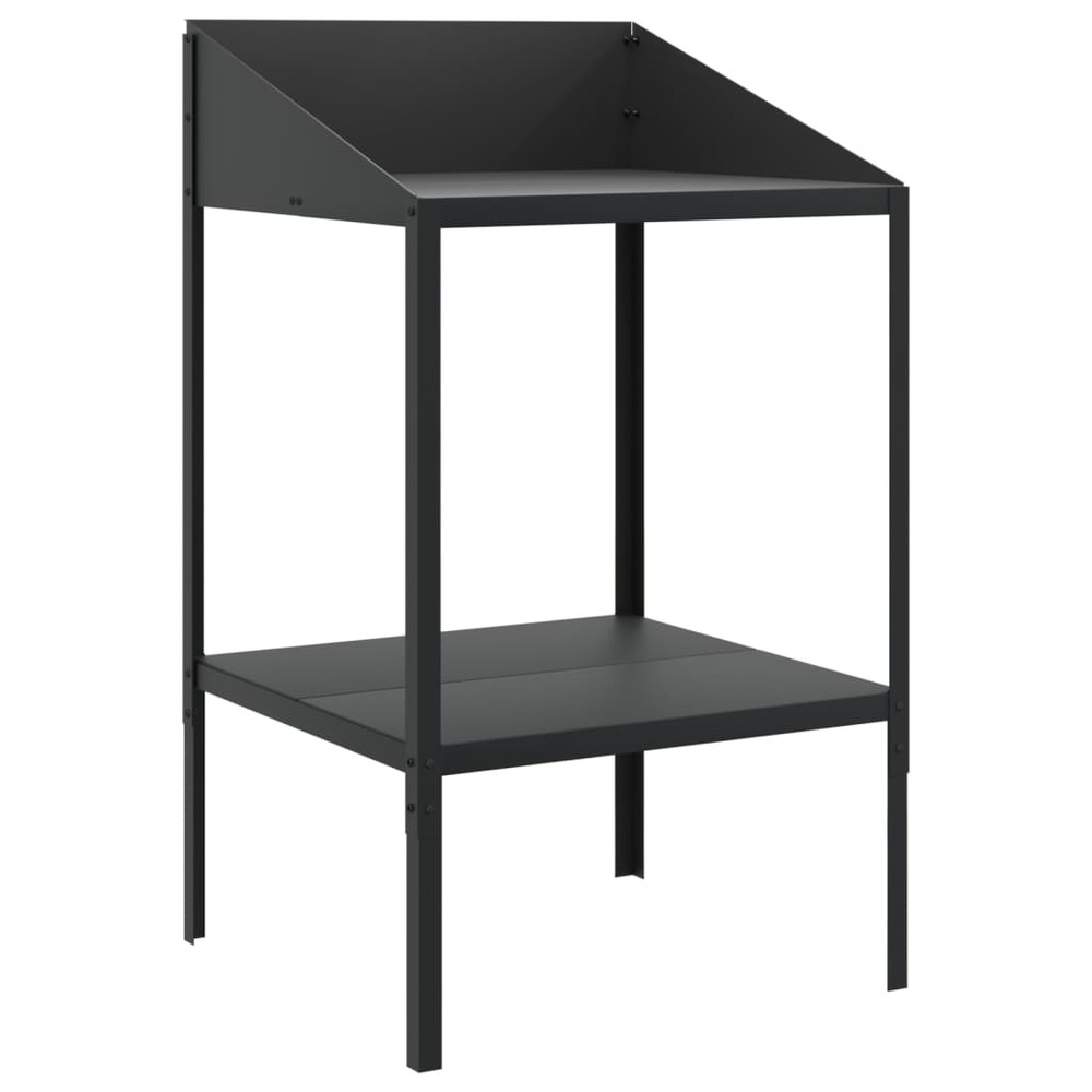Support pour plantes anthracite 56,5x54,5x100cm acier galvanisé