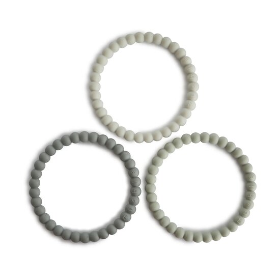 3 Bracelets de Dentition   Perles vertes        de               mushie
