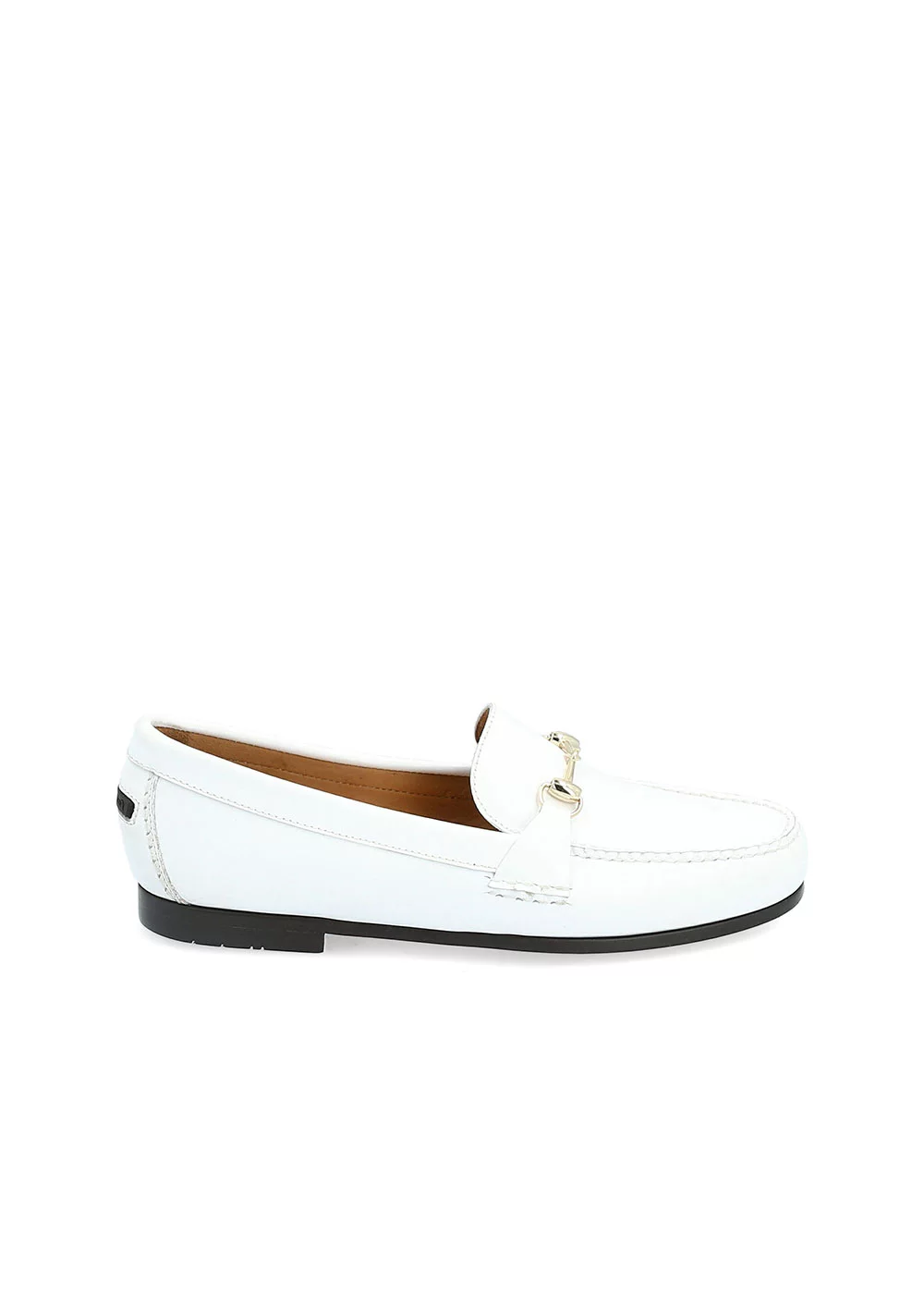 MOCASSIN MORSETI MOC CUIR BLANC
