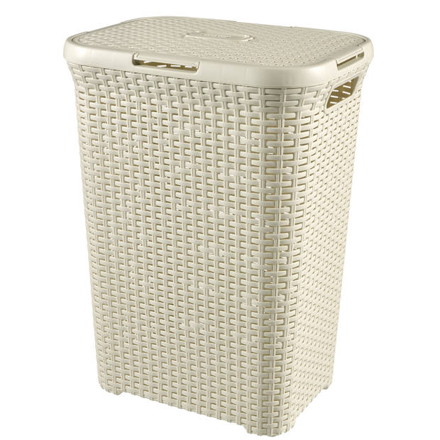 Curver Style Wasmand met Deksel - 60L - Vintage wit