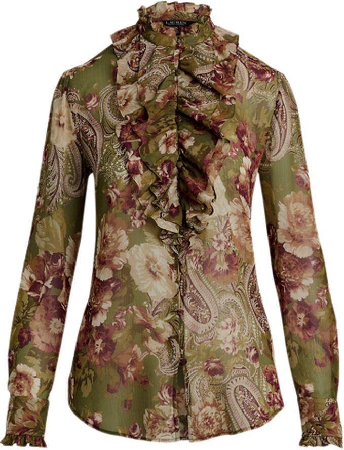 Lauren Ralph Lauren POLY CRINKLE GGT 58-SHIRT Olive multi