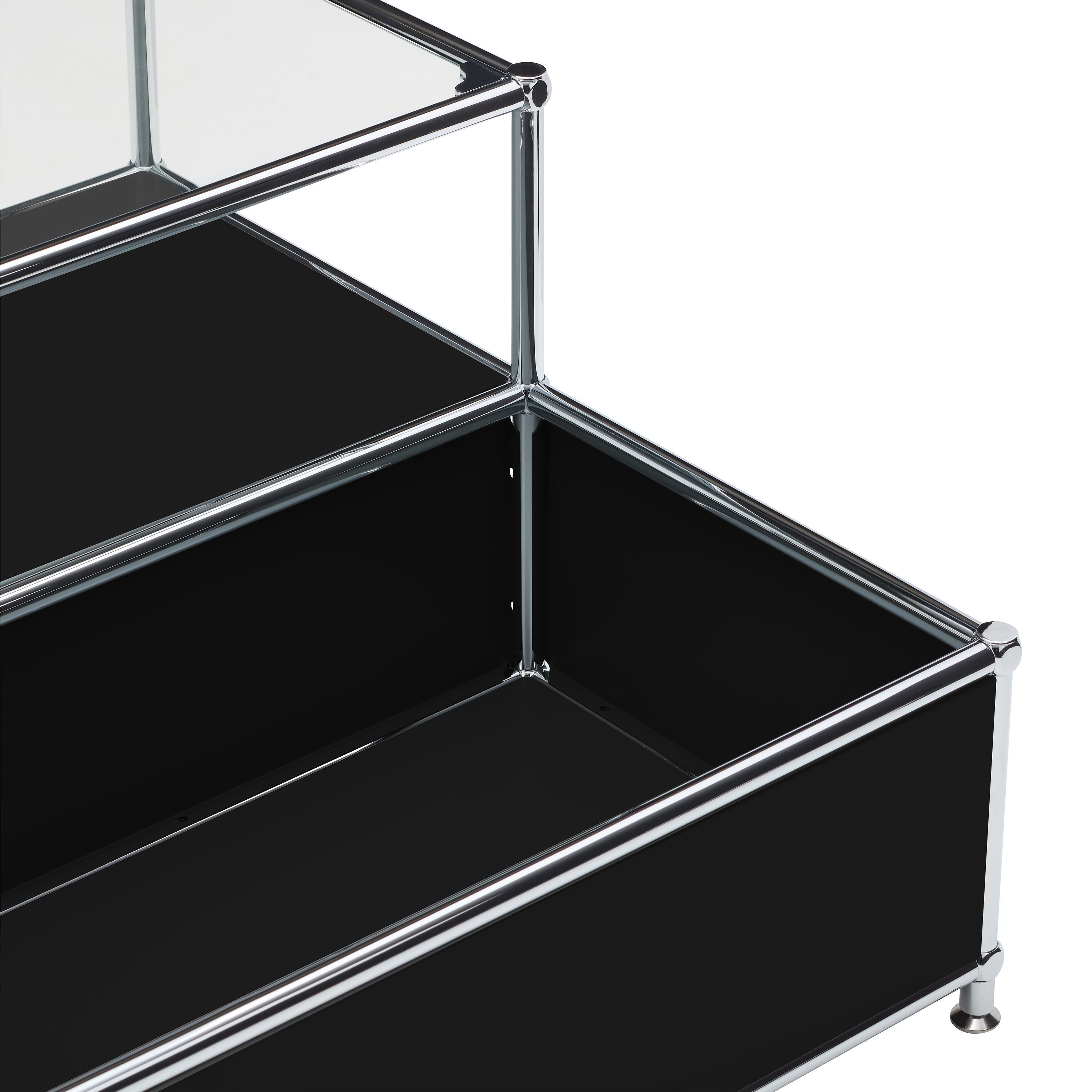 FLEXCUBE Salontisch - Schwarz / B: 152.5 cm x T: 77.5 cm x H: 43.5 cm