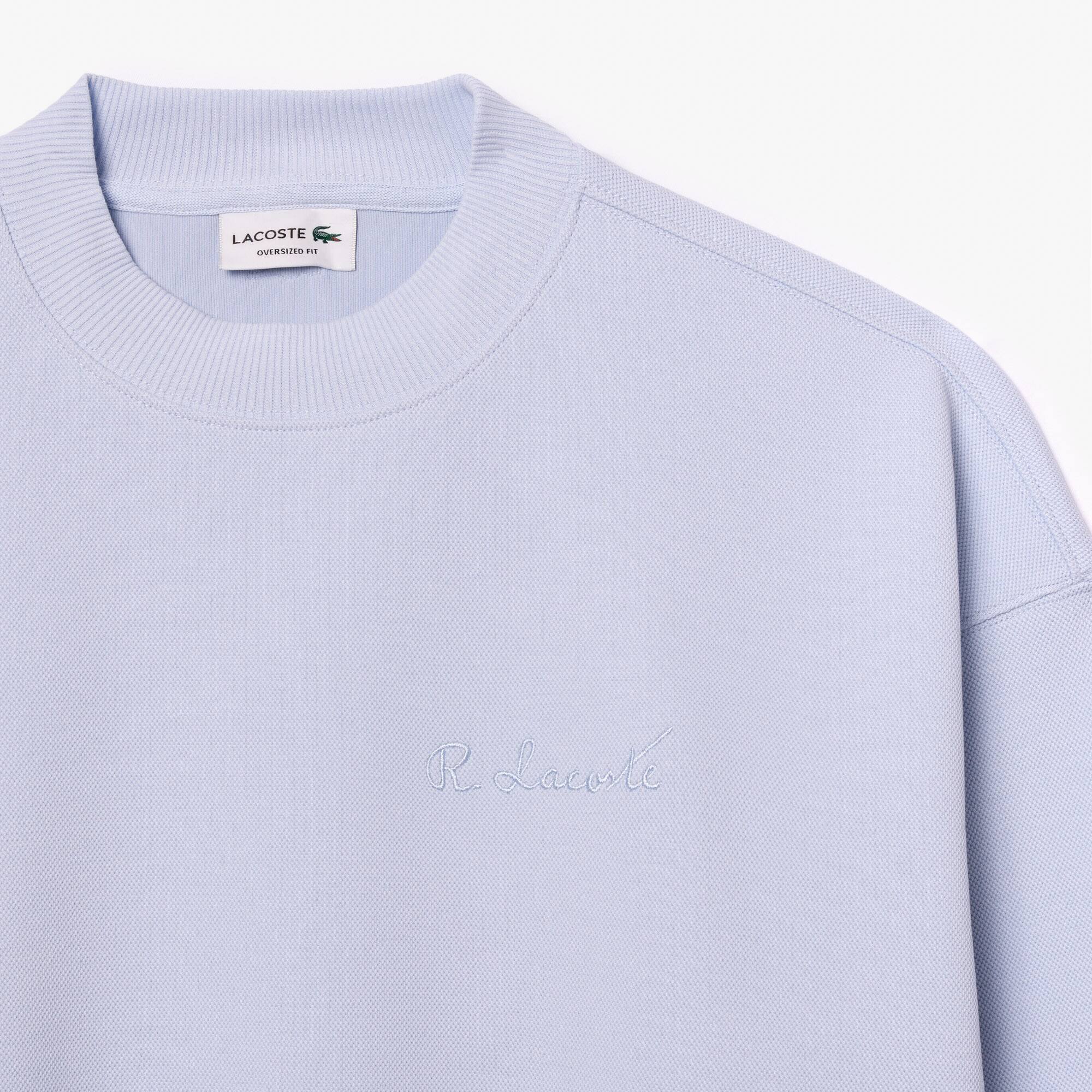 Extragroßes Double Face Piqué-Sweatshirt Sweatshirts - Blau - Lacoste - Herren
