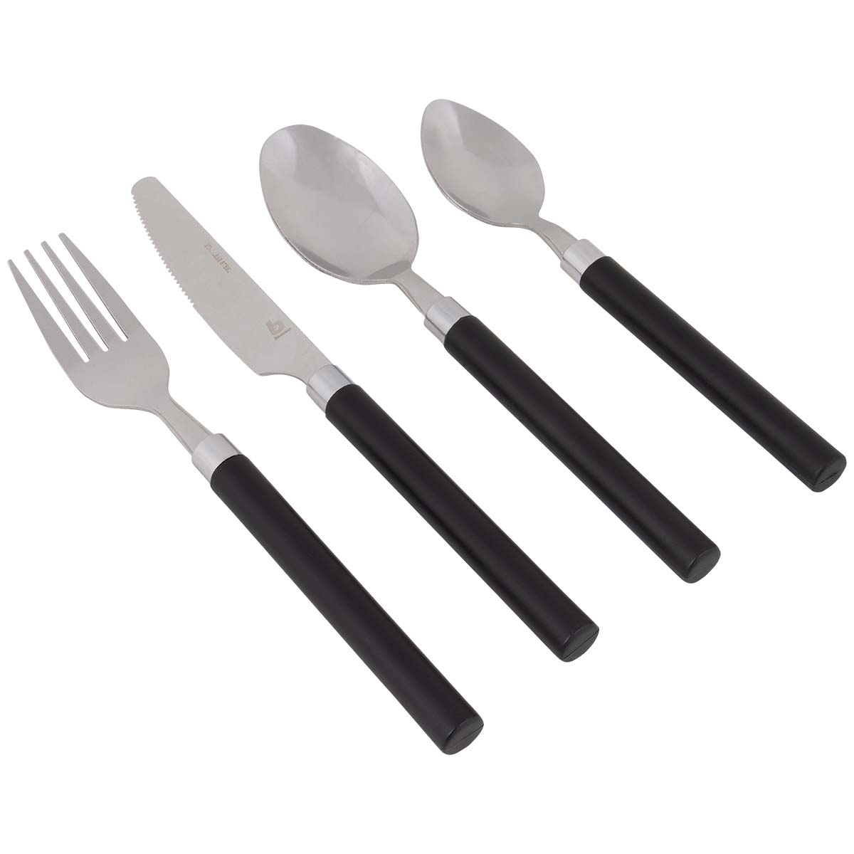 Bo-Camp 16-delige bestekset - Black