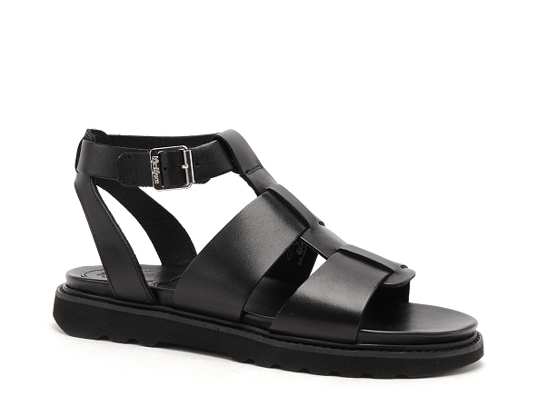 Kickers nu pieds plats femme neorock noir