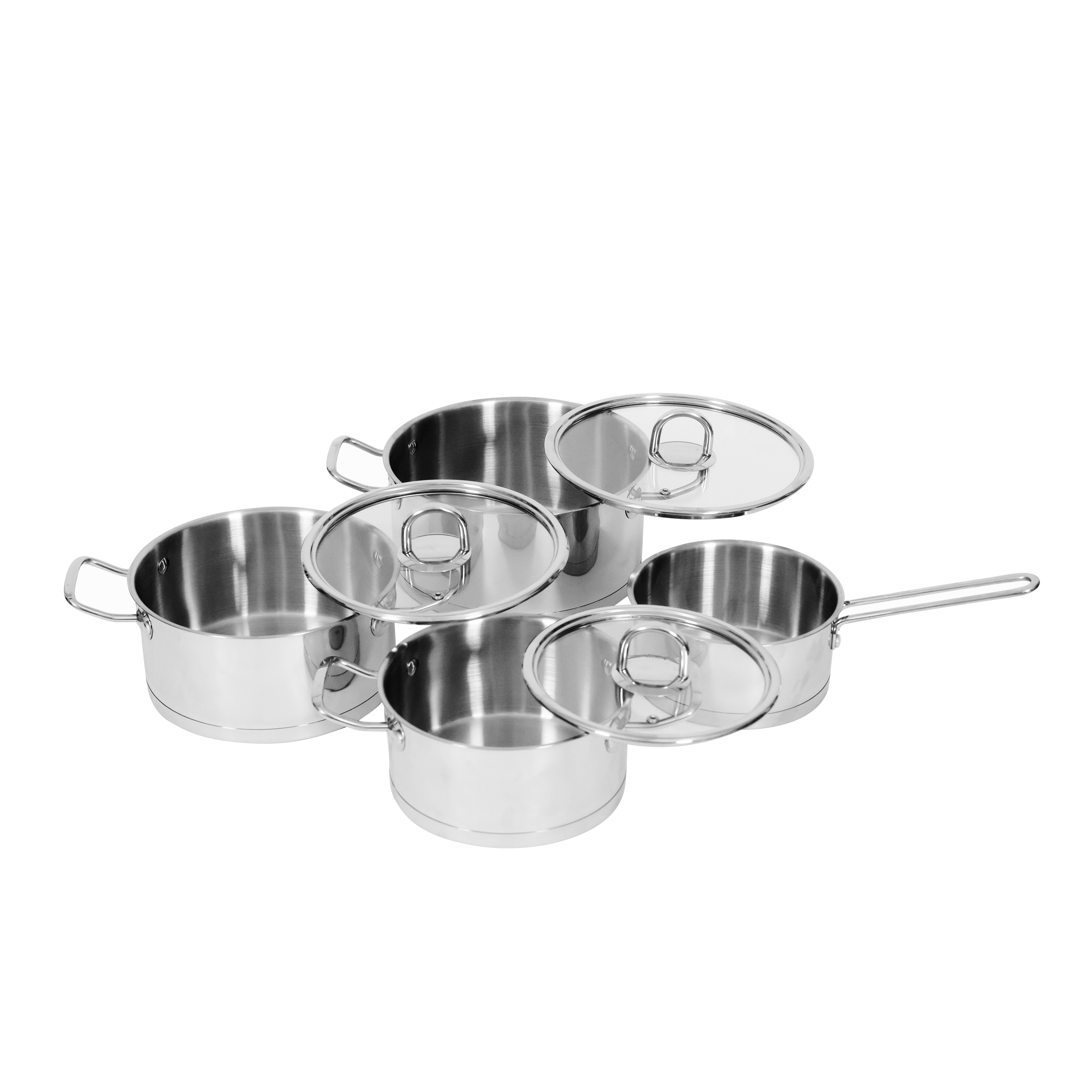 Kochtopf Edelstahl Set 7-teilig