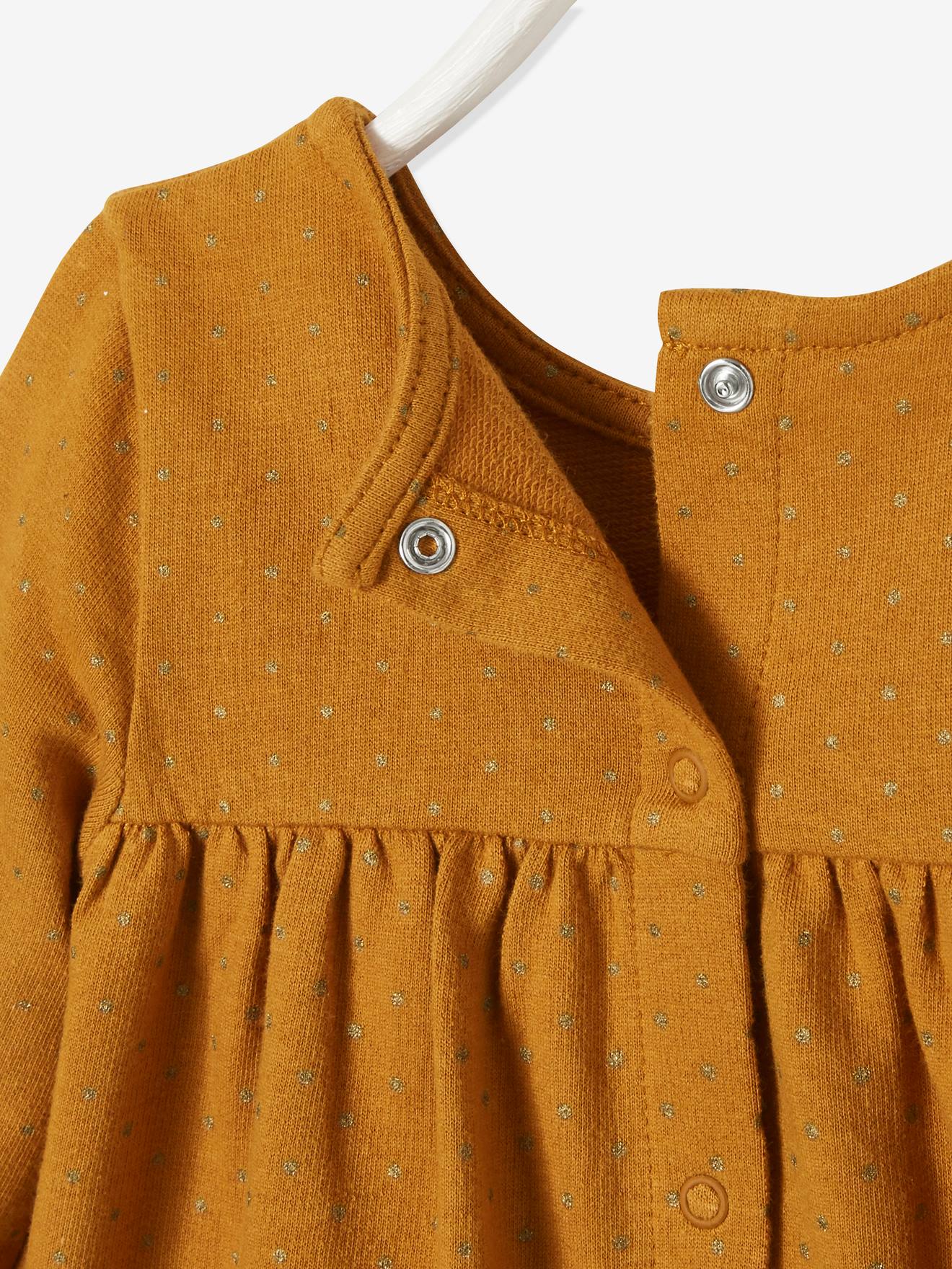 Conjunto de casaquinho bordado + vestido de pelúcia + meia-calça para bebê, estampa marrom média