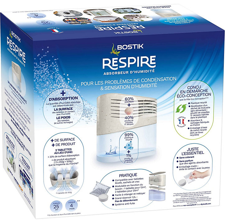 Absorbeur d'humidité Respire Bostik 25m²