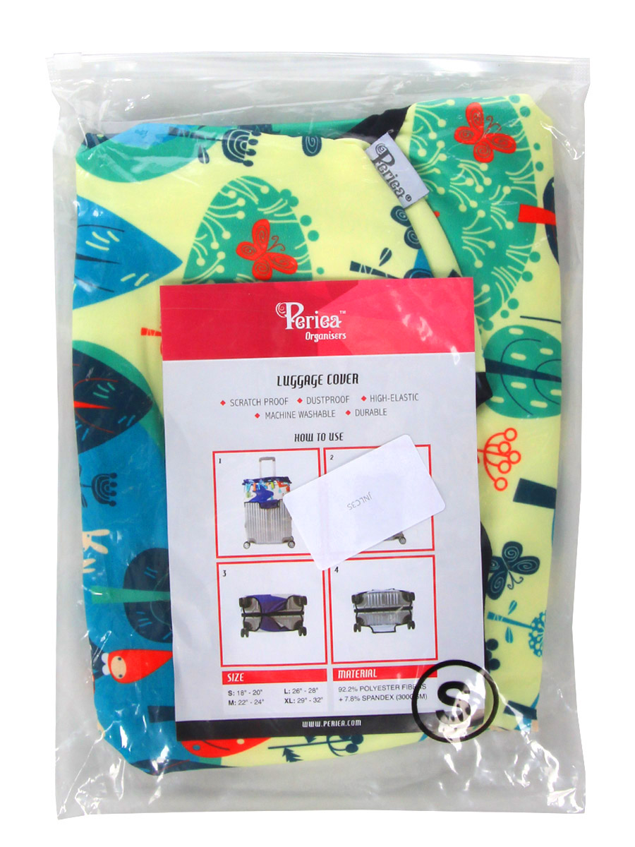 Housse de valise Periea Yellow and Blue Woodland S