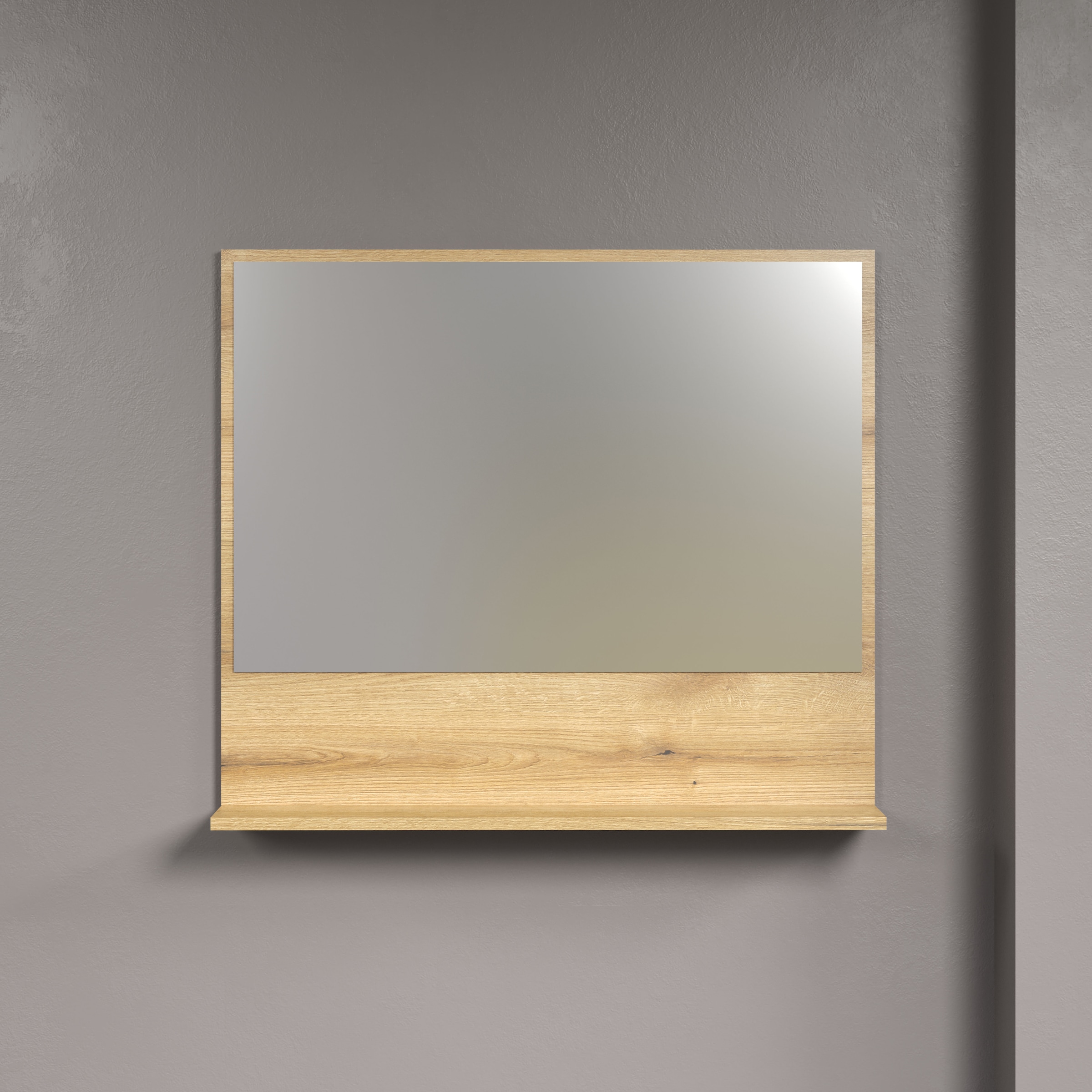 welltime Badspiegel »Amrum« Wandspiegel mit Ablage - (B/T/H) wahlweise 60 bis 80/14/74 cm