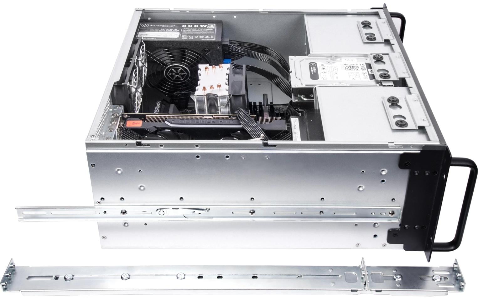 Gehäuse RM41-506<br>Rackmount-Gehäuse mit zwei vorinstallierten 80-mm-PWM-Lüftern