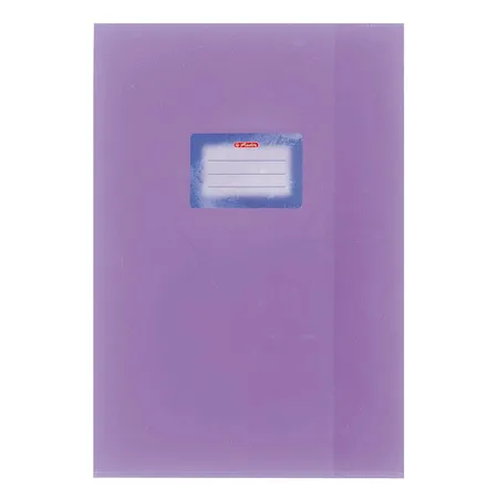 Herlitz Heftumschläge Baststruktur DIN A4, violett, 5 Stück