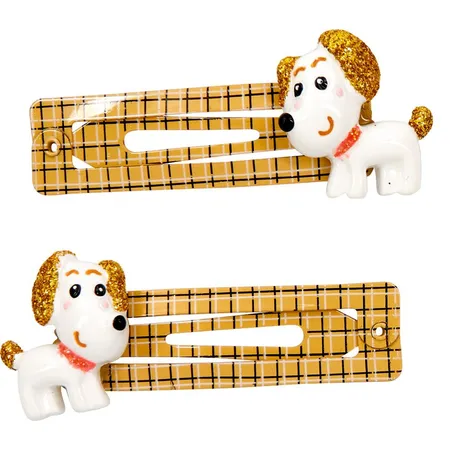Die Spiegelburg Haarclips Karo Hund & Katze - beautiful Stars, 1 Packung, 2-fach sortiert