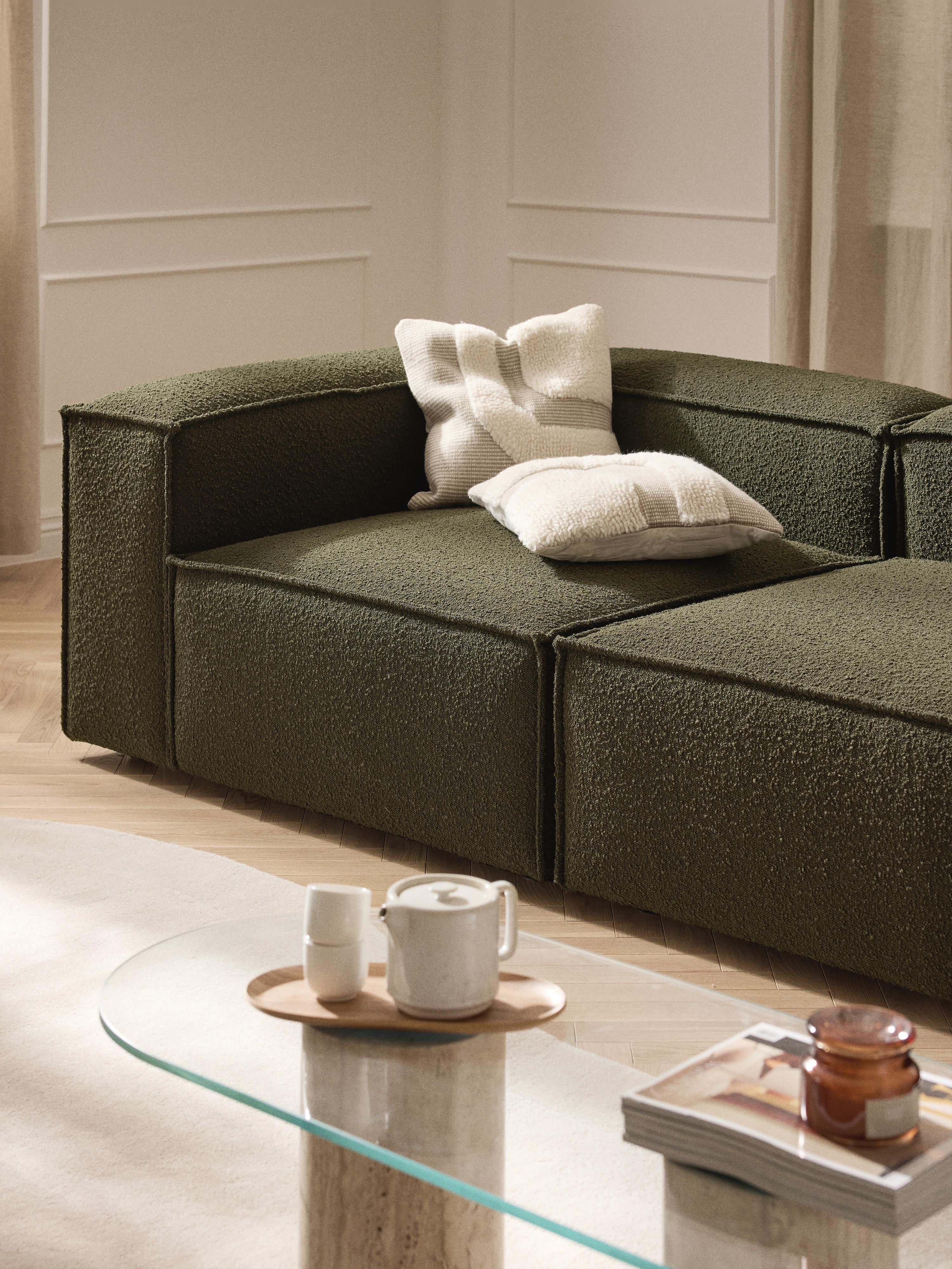 Modulaire bank Lennon (4-zits) uit bouclé