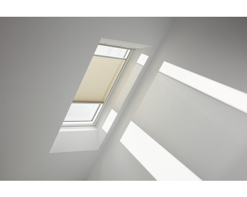 Velux plisségordijnen handbediend zandbeige uni FHL C02 1277S
