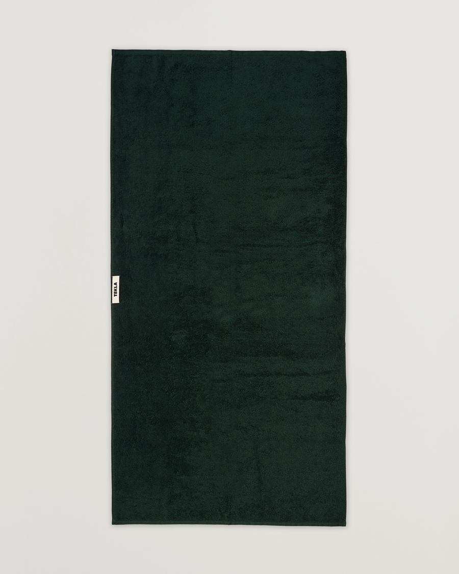 Tekla Organic Terry Bath Towel Forest Green