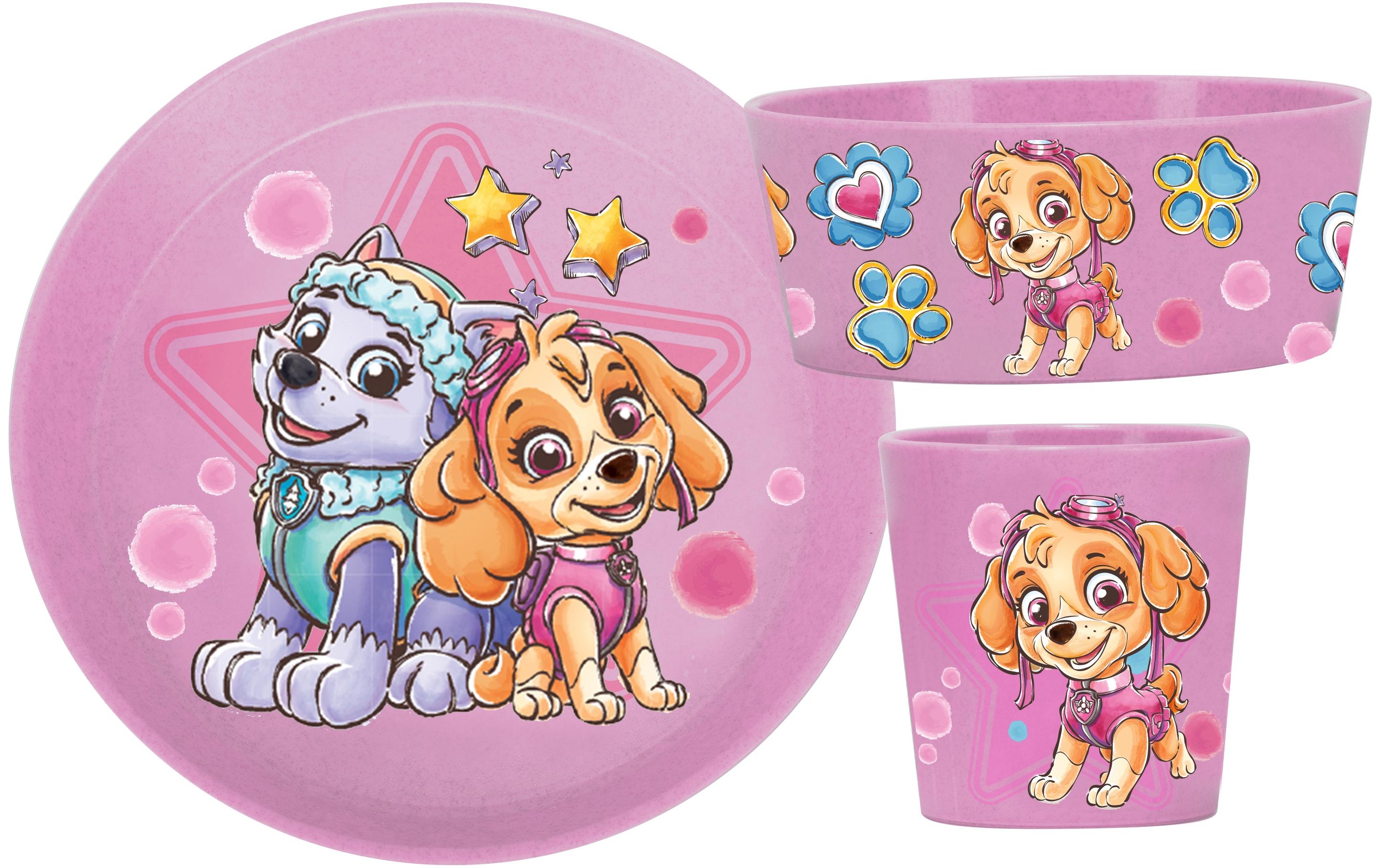Kindergeschirrset Connect Paw Patrol, 3-teilig, RosaGeschirrset für Kinder