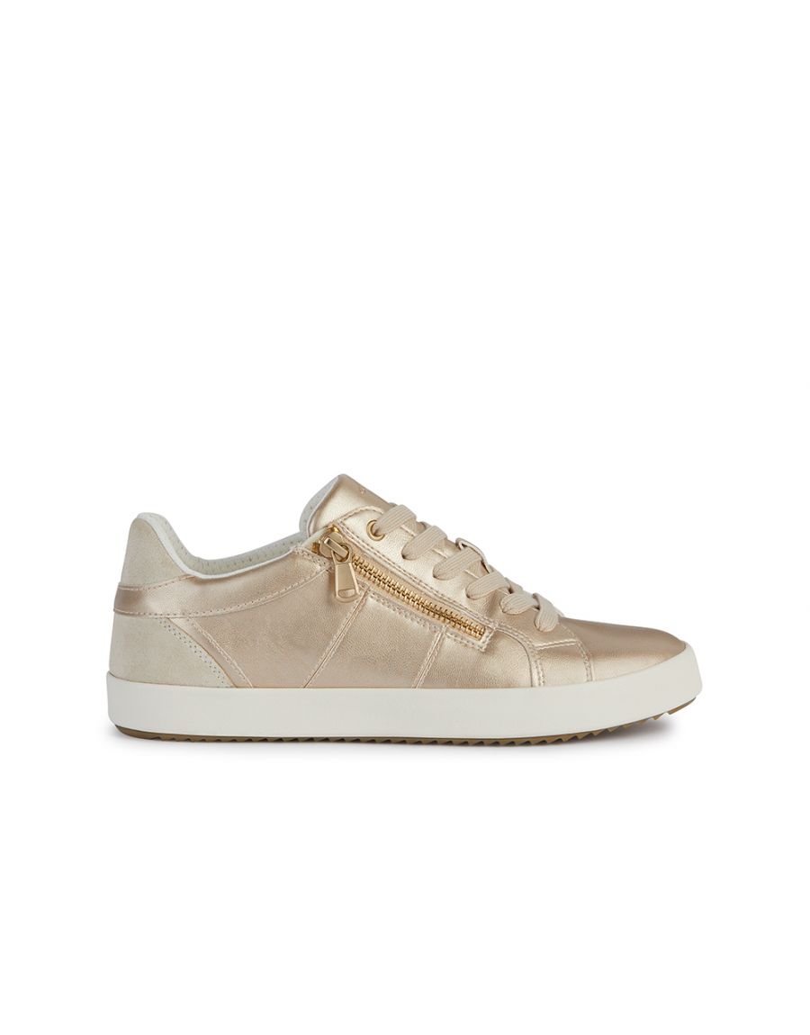 Baskets cuir sable rosé