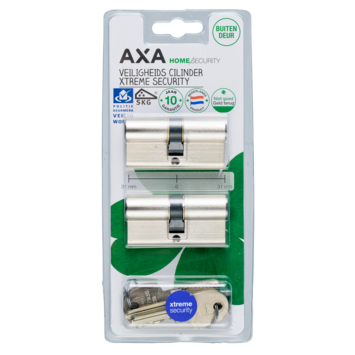 AXA veiligheidscilinder xtreme 30-30mm SKG*** 2 stuks gelijksluitend