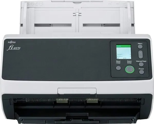 Ricoh fi-8170 - Dokumentscanner - Dual CIS - Duplex - 216 x 355.6 mm - 600 dpi x 600 dpi - op til 70 ppm (mono) / op til 70 ppm (farve) - ADF (100 ark) - op til 10000 scanninger pr. dag - USB 3.2 Gen 1, Gigabit LAN