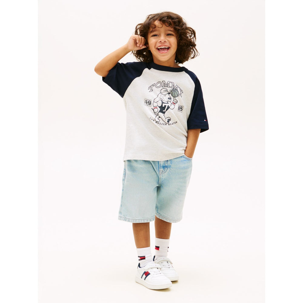 Køb Tommy Hilfiger Light Grey Heather Lb Sports Graphic T-Shirt