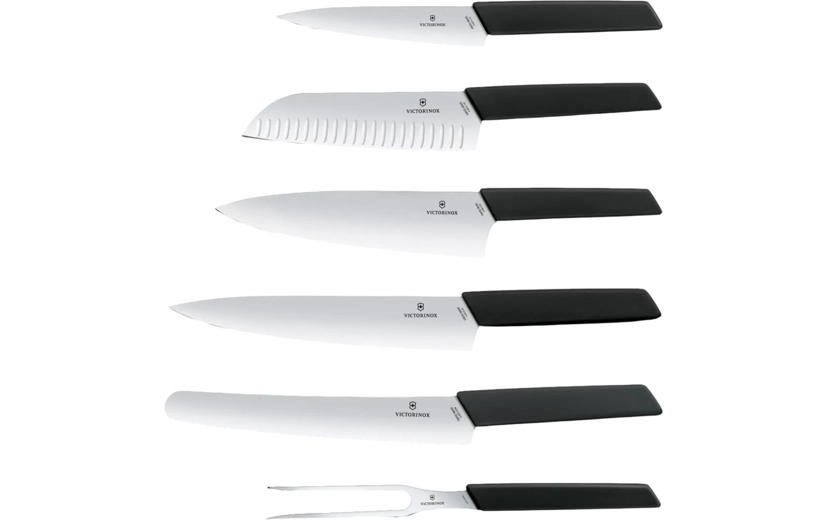 Messerblock Swiss Modern Schwarz<br>Messerblock mit Messern
