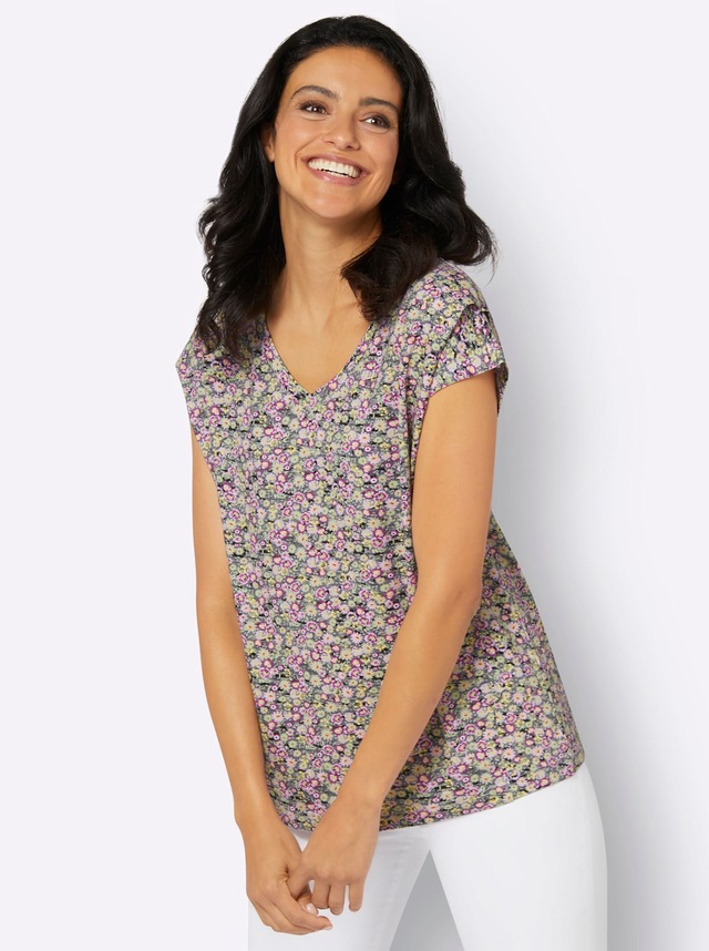 Inspirationen V-Shirt »Druck-Shirt«, 1 Stk.
