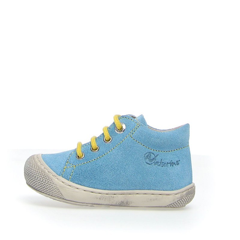 Naturino Naturino Cocoon Supersouple Lacets suede bleu ciel
