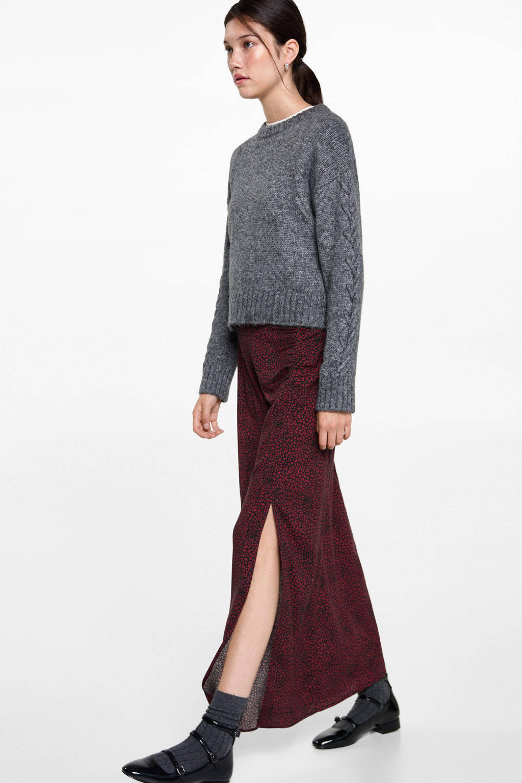 MANGO TEEN maxi rok rood