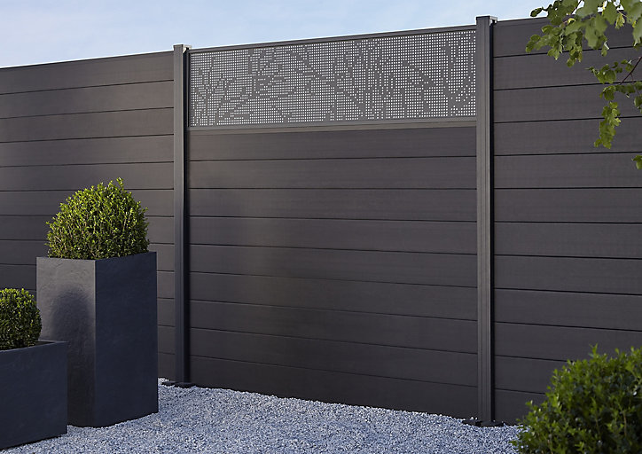 Décor branche aluminium Neva anthracite