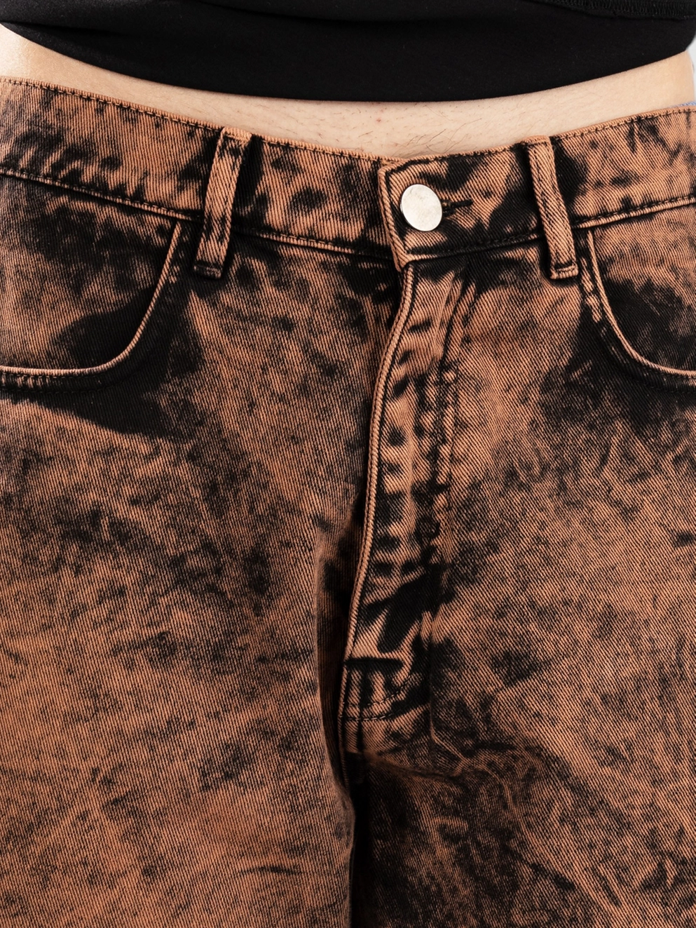 Blue Flowers Evolve - Eco Shorts brown wash
