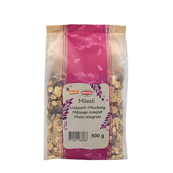 MORGA Müesli Vollwert-Mischung<br>500 g, Beutel, Knospe