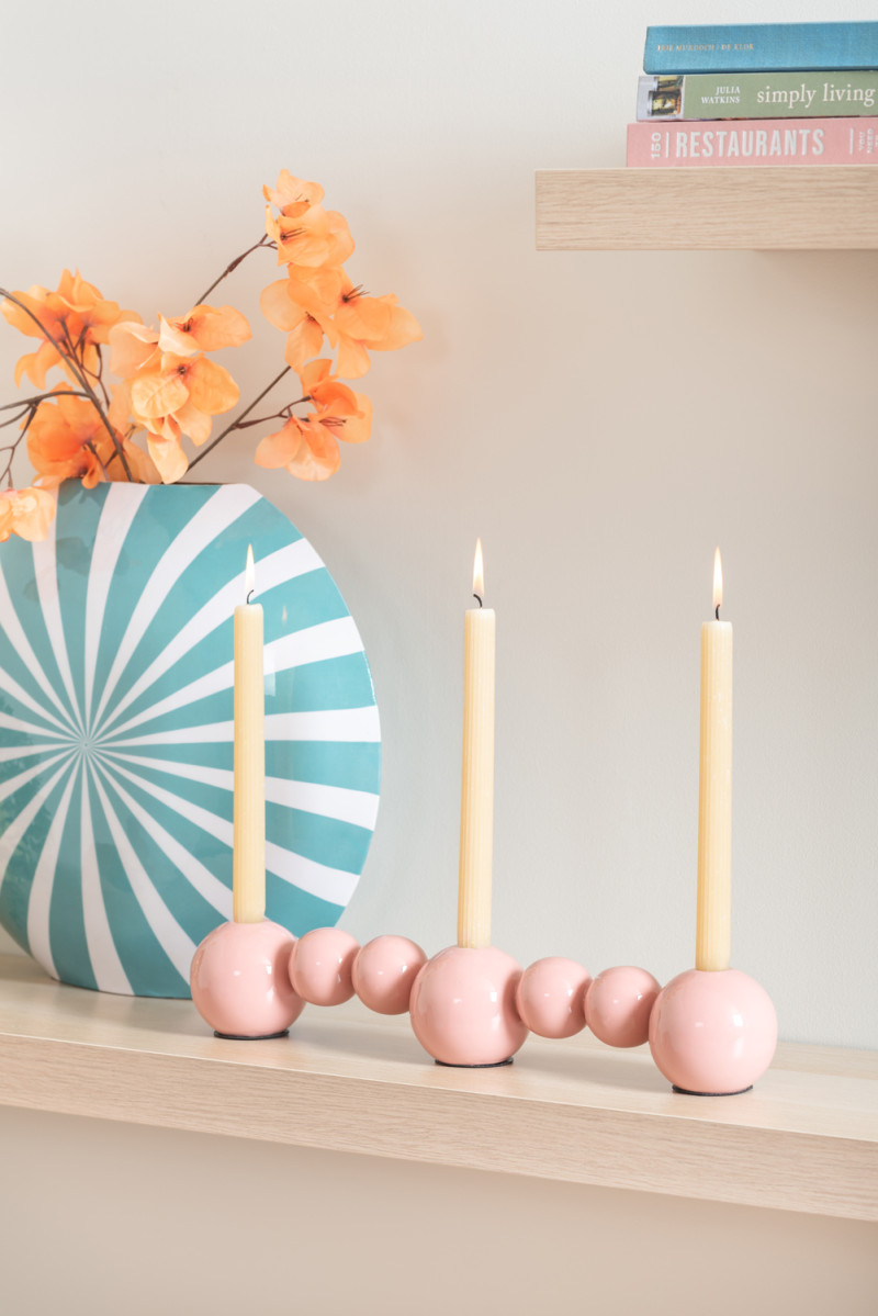 Candle Holder Bubbles Straight PT4200BK Black