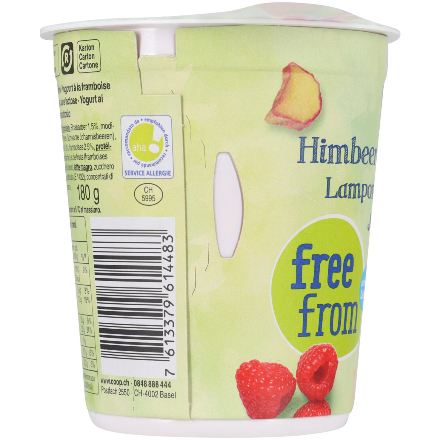 Free From Joghurt Himbeer & Rhabarber lactosefrei 2x180g