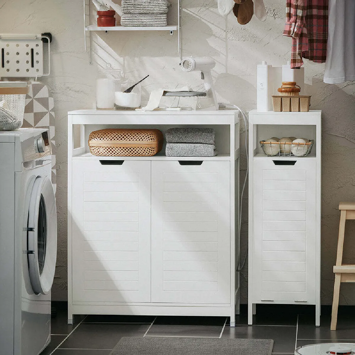 SoBuy BZR121-W Armoire Toilette Blanc