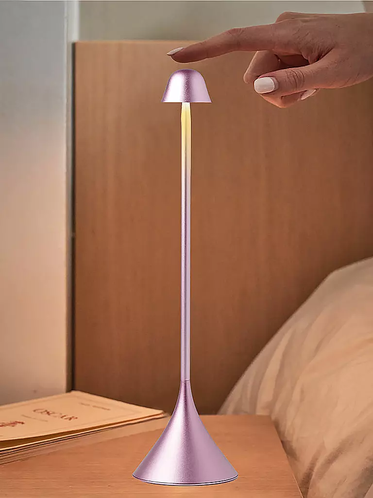LEXON LED Lampe STELI 28,6cm Light-Pink rosa