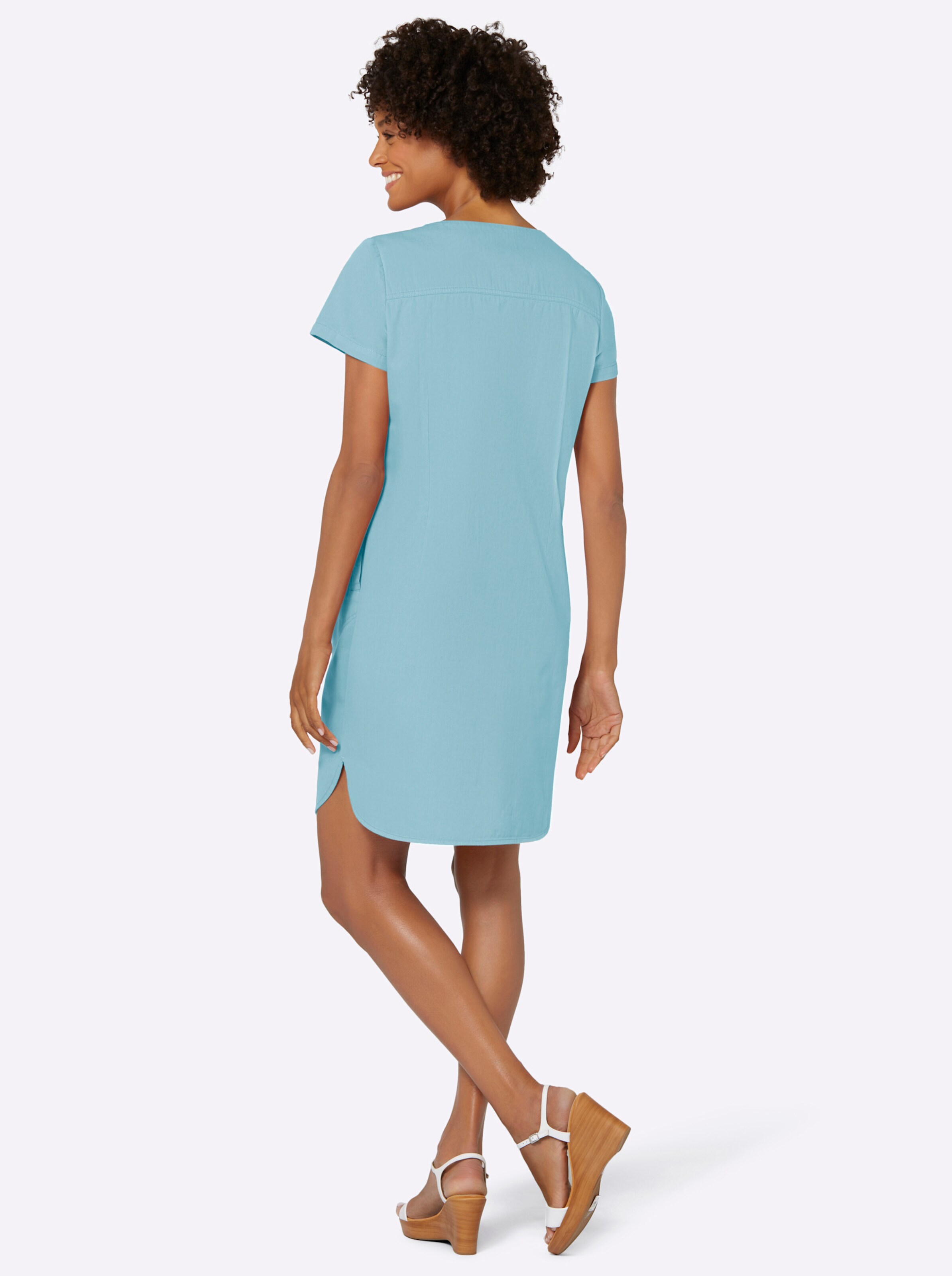 Jeans-Kleid in mint