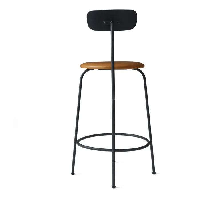 Audo Copenhagen Tabouret de bar Afteroom, piètement noir | Cognac