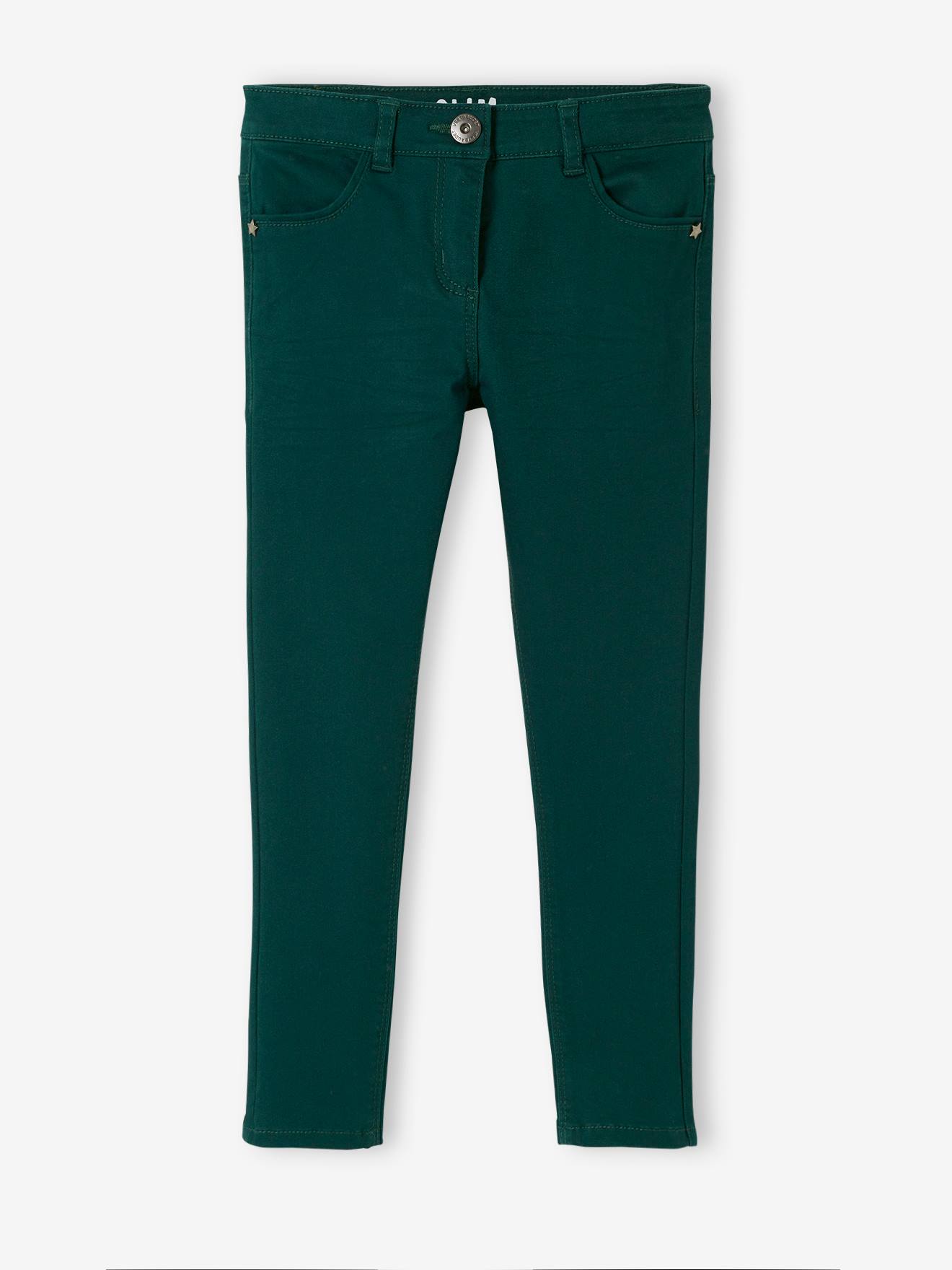 Calça feminina Morphologik slim fit, para quadris largos, corte justo, tamanho médio, cor vermelha, lisa.