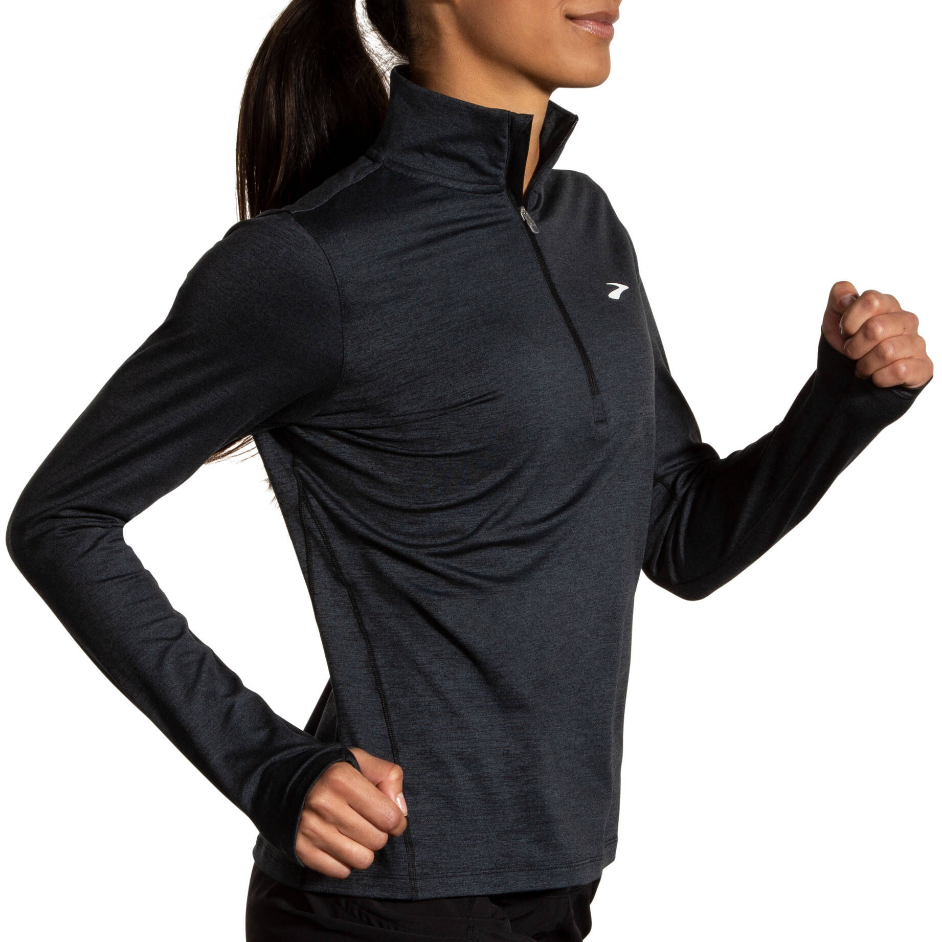Brooks| Damen Laufshirt DASH 1/2 ZIP 2.0 Langarm