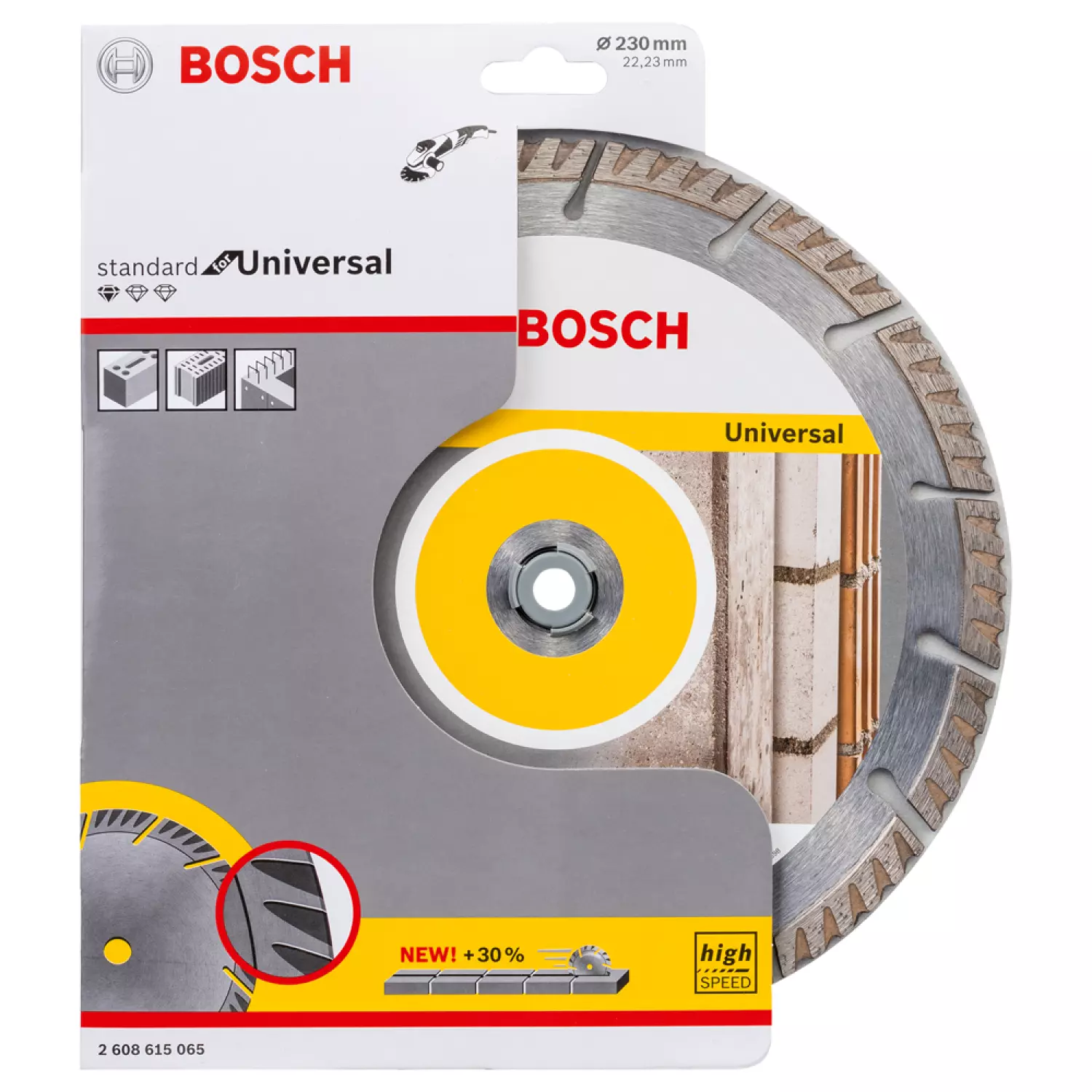 Bosch 2608615065 Standard Diamantdoorslijpschijf - 230 x 22,23 x 2,6mm - universeel