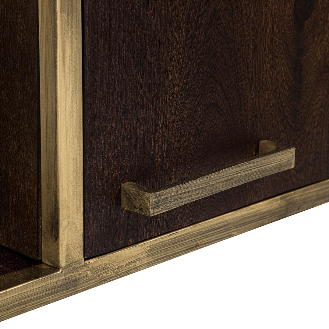 Hängeschrank GOLDEN BATH 52 x 66 cm Braun/ Goldfarbig
