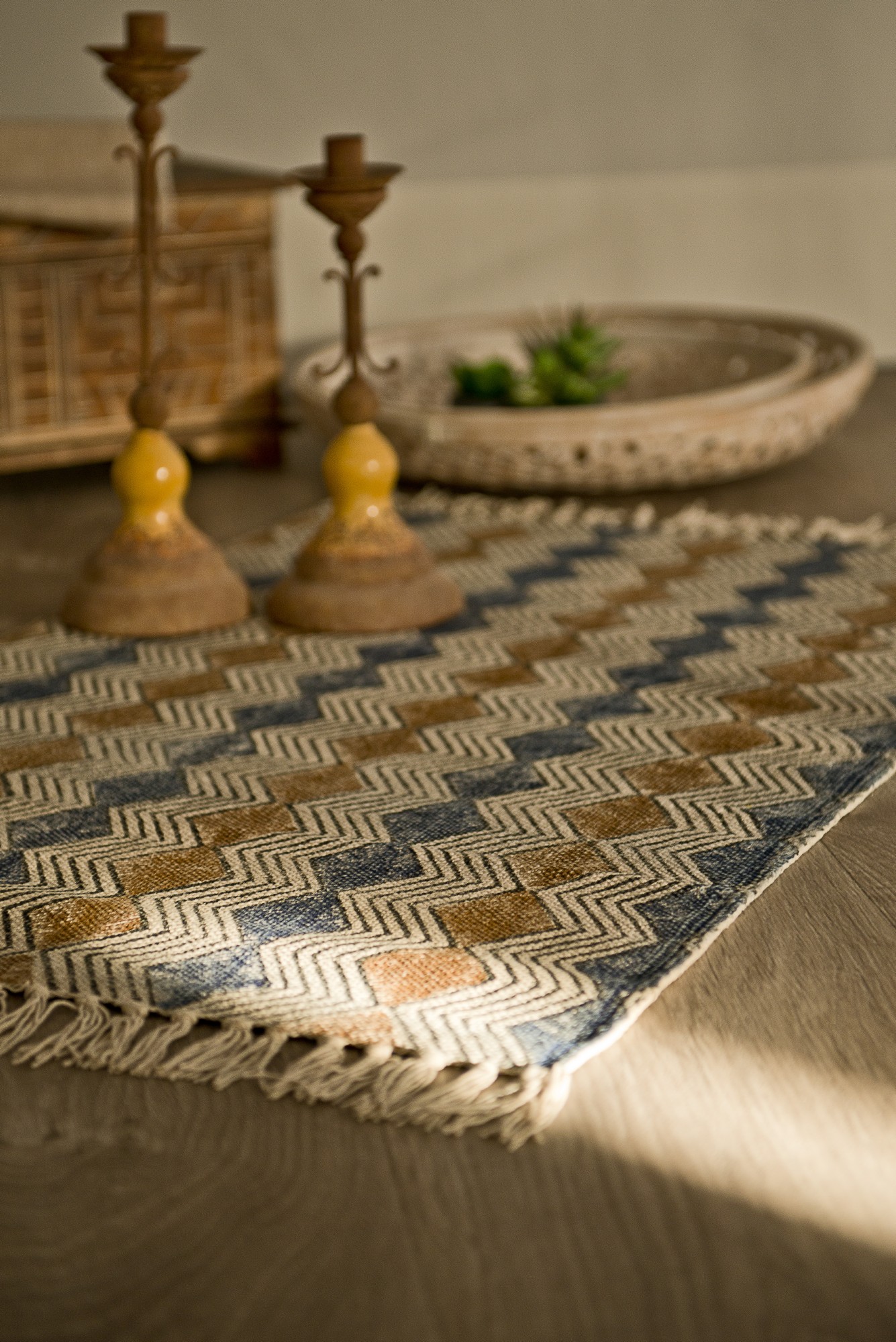 Mini-Rug 'Shiral', handbedruckt, T 60 cm, B 90 cm von fischer's lagerhaus