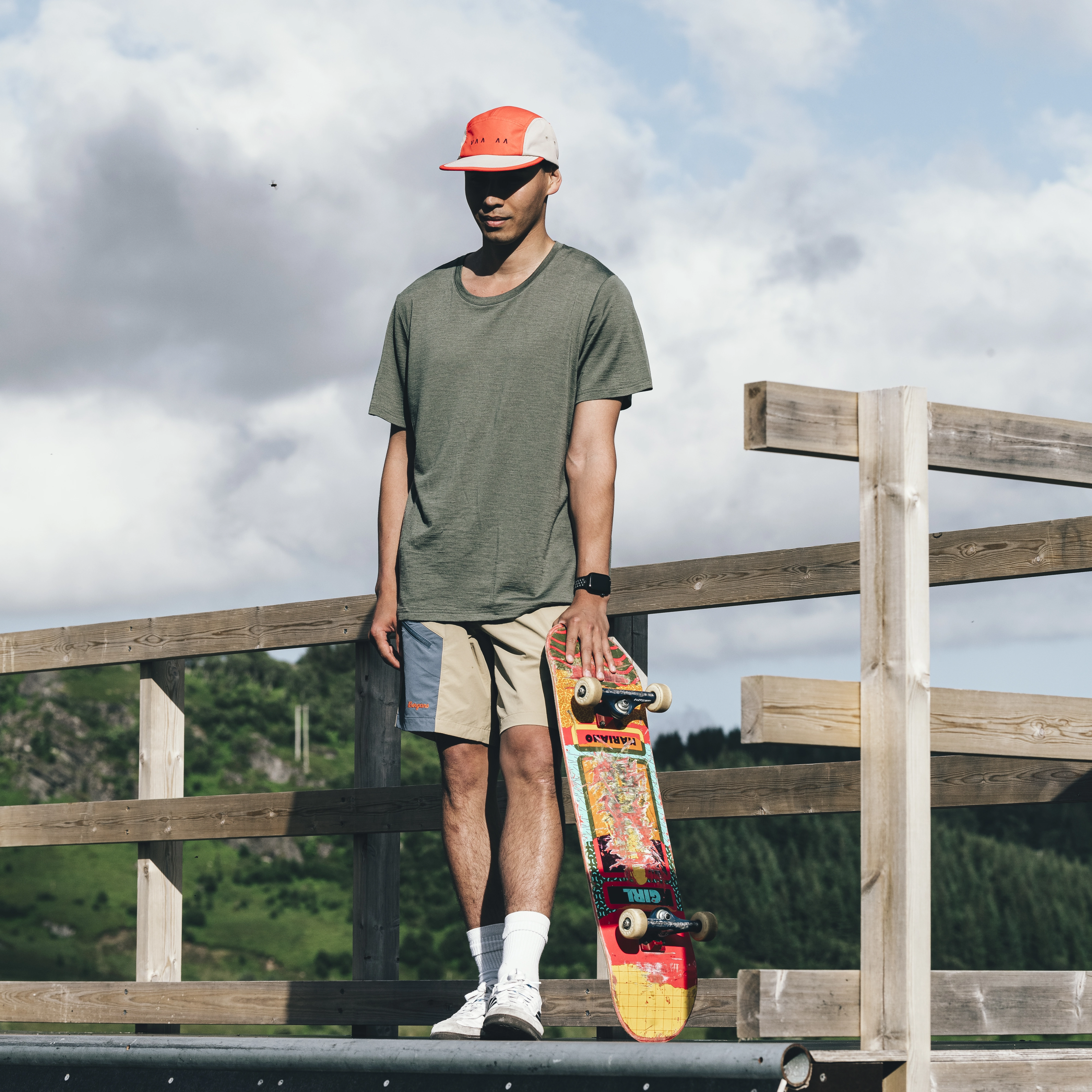 Vaagaa Adventure Merino Tee Men Green Mud
