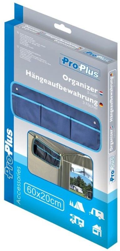 ProPlus - Camping Organizer - Blauw - 3 Vakken - UV-bestendig - Opvouwbaar