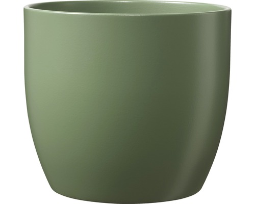 Soendgen Basel Fashion keramische bloempot, Ø 13 cm, H 12 cm, mosgroen